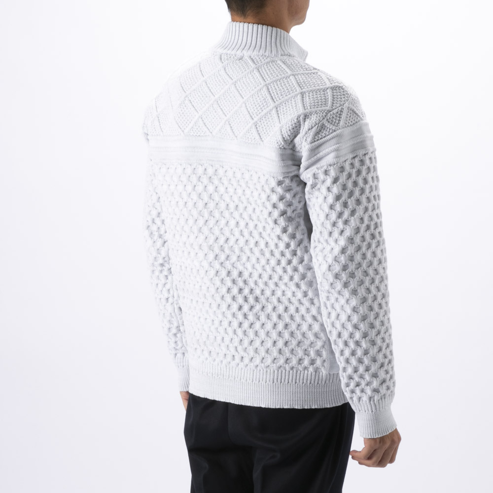 ヴィオラ VIOLA メンズアウター フルジップアップ ニット ジャケット アラン模様 Y62129【FITHOUSE ONLINE SHOP】