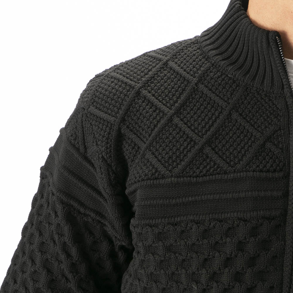 ヴィオラ VIOLA メンズアウター フルジップアップ ニット ジャケット アラン模様 Y62129【FITHOUSE ONLINE SHOP】