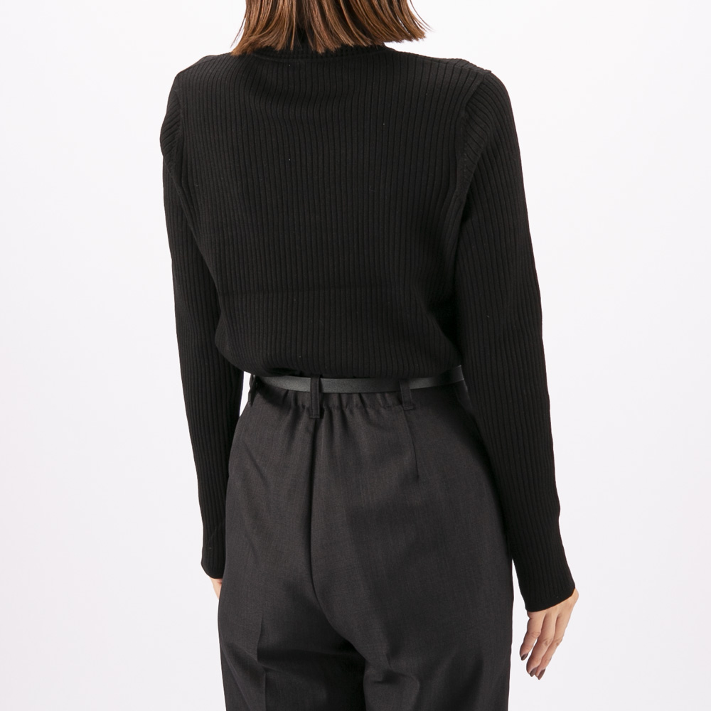 バントロア vingtrois レディーストップス フリルカラー リブニット (09) 986-12147【FITHOUSE ONLINE SHOP】