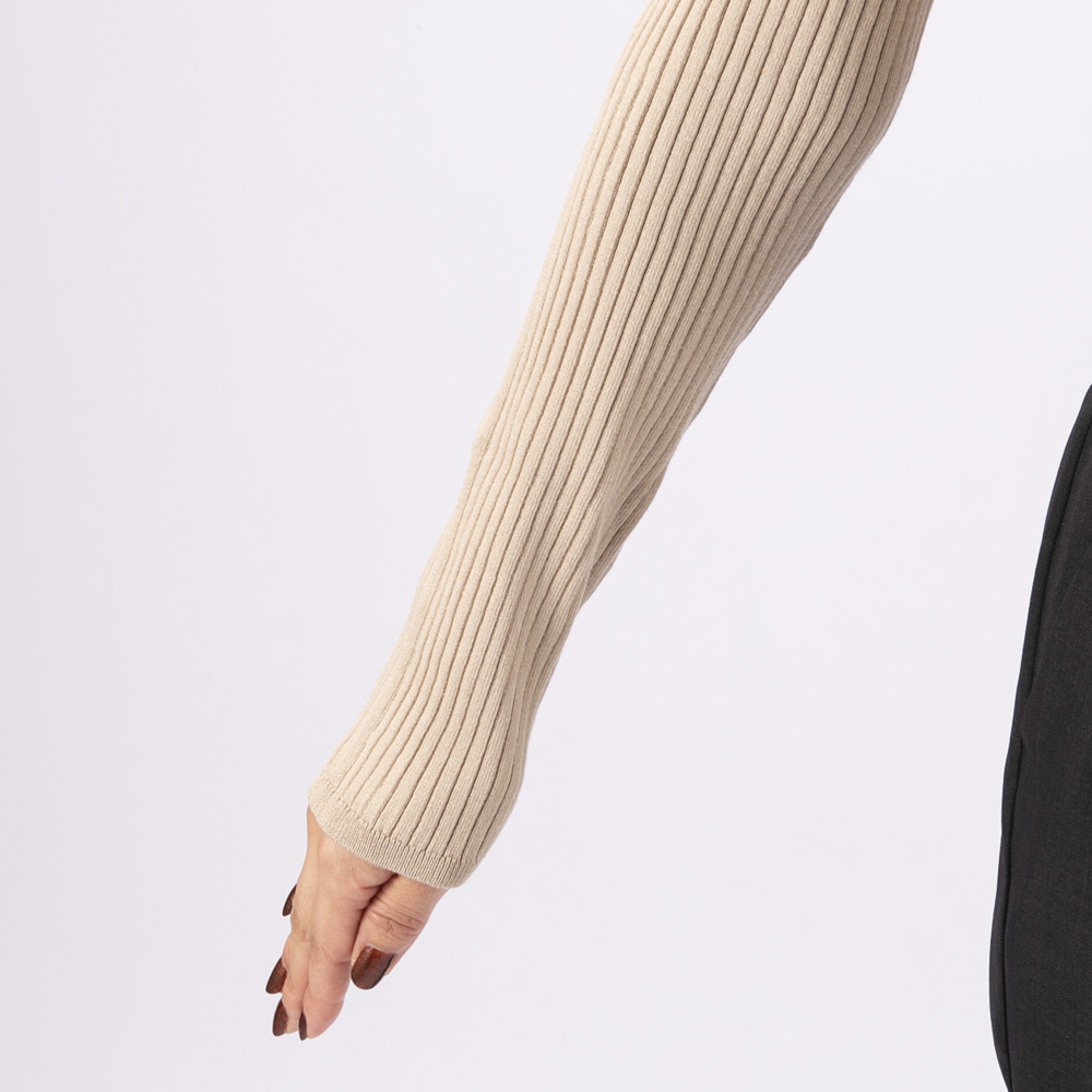バントロア vingtrois レディーストップス フリルカラー リブニット (40) 986-12147【FITHOUSE ONLINE SHOP】