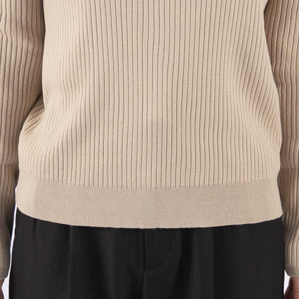バントロア vingtrois レディーストップス フリルカラー リブニット (40) 986-12147【FITHOUSE ONLINE SHOP】