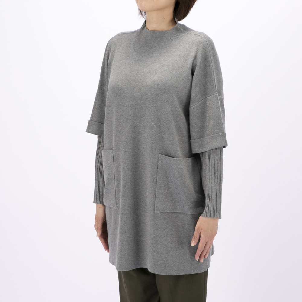 ノアジェ NOA-GE 袖リブ ニット チュニック 121-5599-9630/04【FITHOUSE ONLINE SHOP】