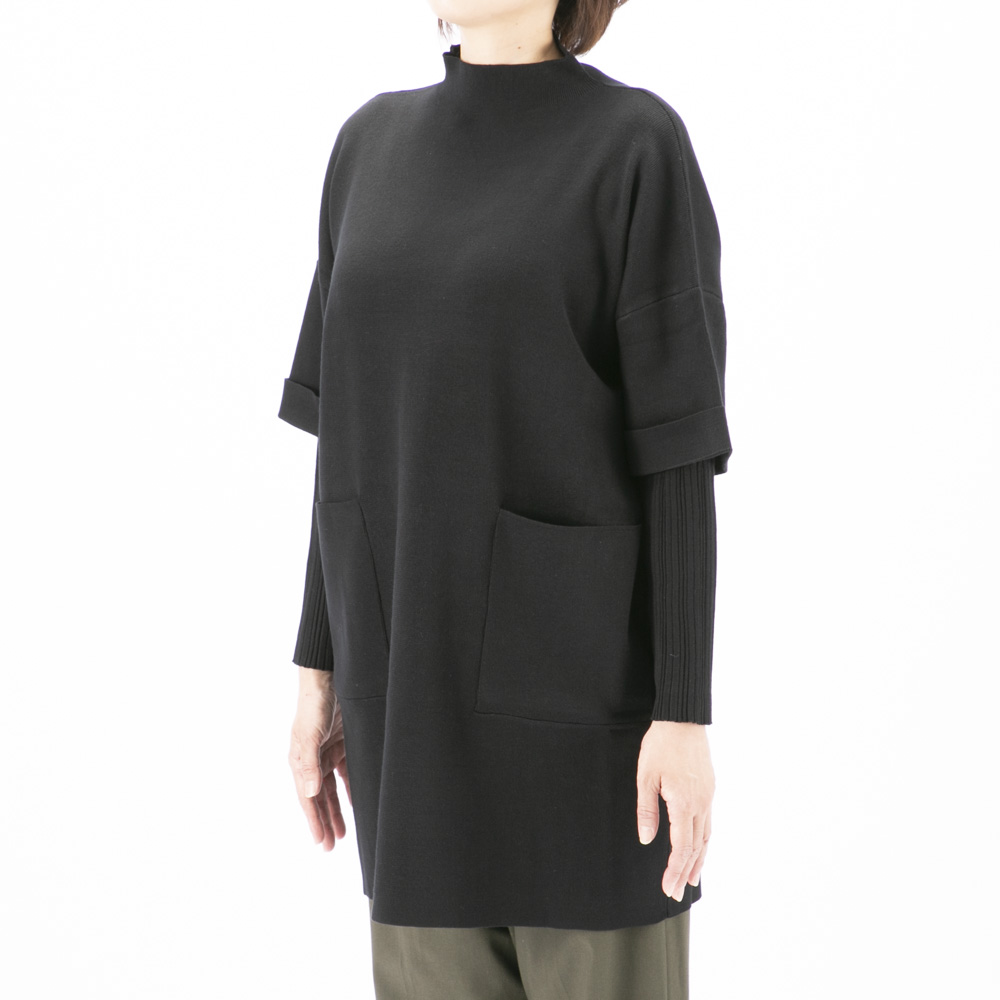 ノアジェ NOA-GE 袖リブ ニット チュニック 121-5599-9630【FITHOUSE ONLINE SHOP】