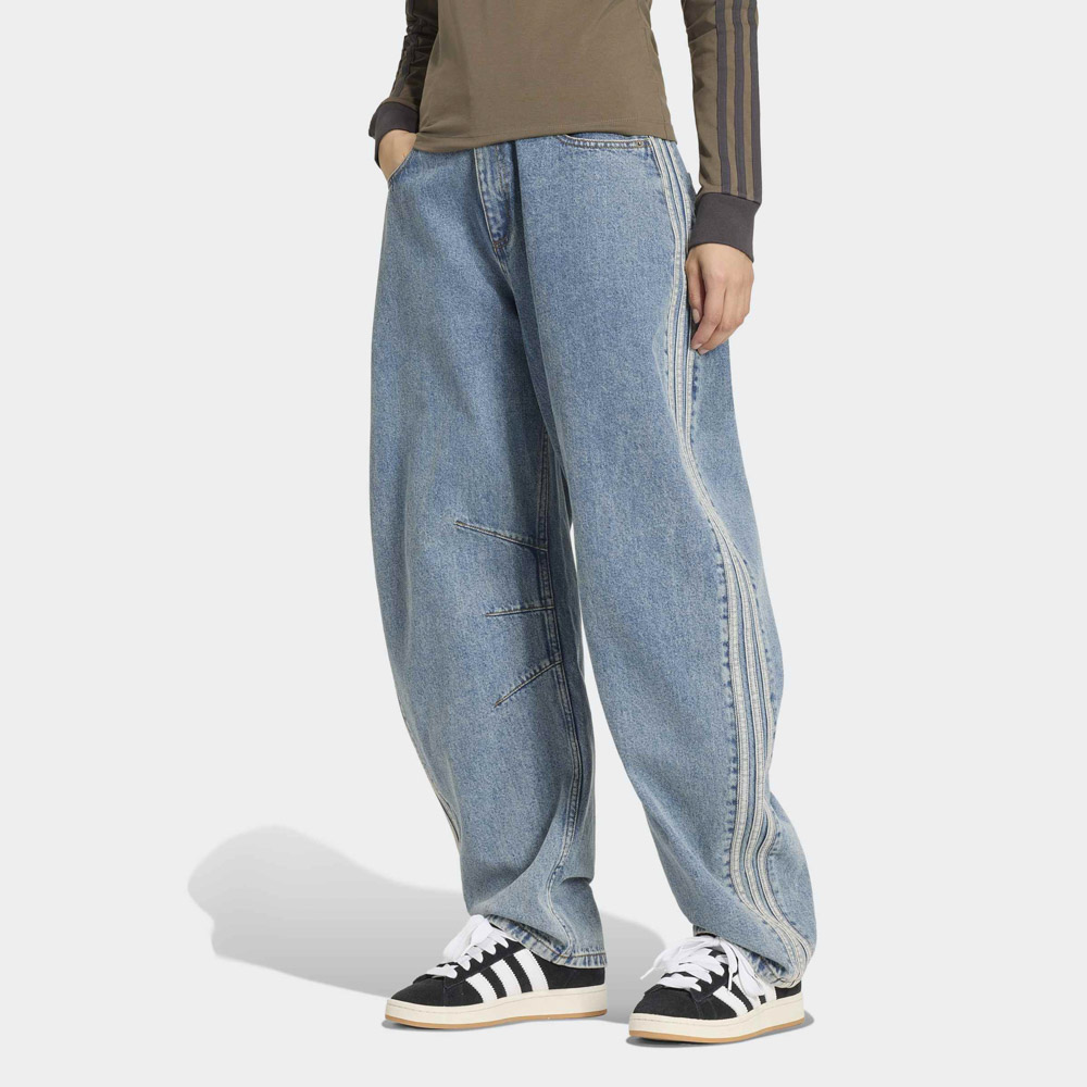 アディダスオリジナルス adidas originals レディースボトムス ハイライズ バレルレッグ デニムパンツ KQ6476【FITHOUSE ONLINE SHOP】