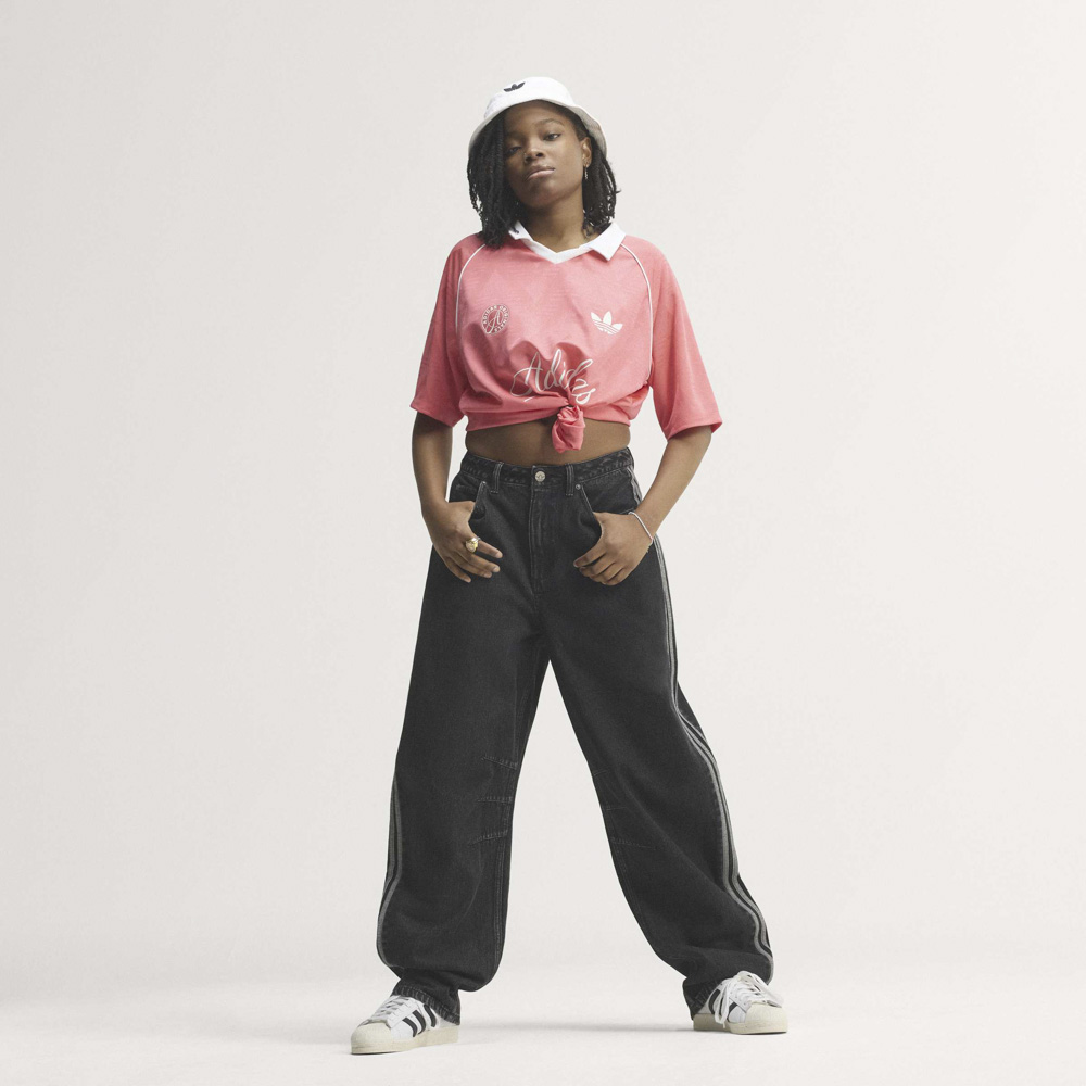 アディダスオリジナルス adidas originals レディースボトムス ハイライズ バレルレッグ デニムパンツ KQ6474【FITHOUSE ONLINE SHOP】