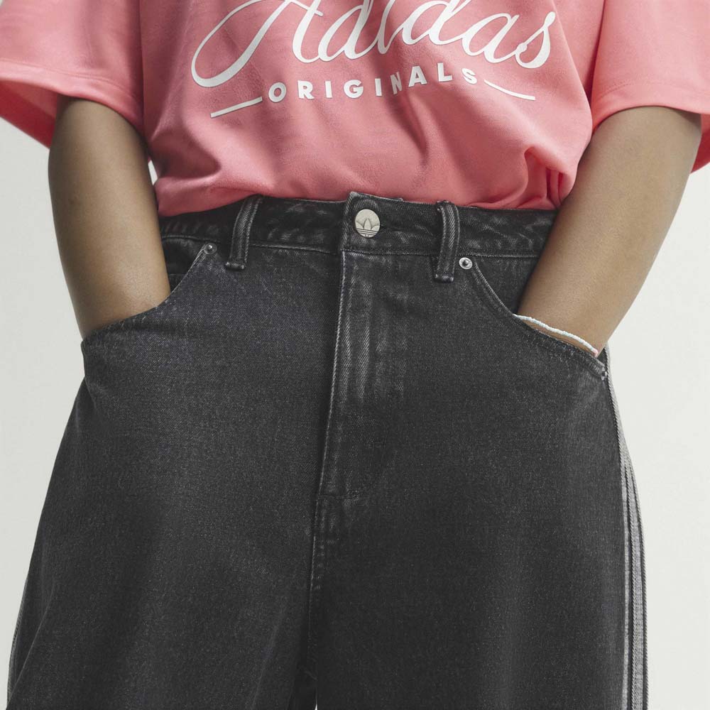 アディダスオリジナルス adidas originals レディースボトムス ハイライズ バレルレッグ デニムパンツ KQ6474【FITHOUSE ONLINE SHOP】