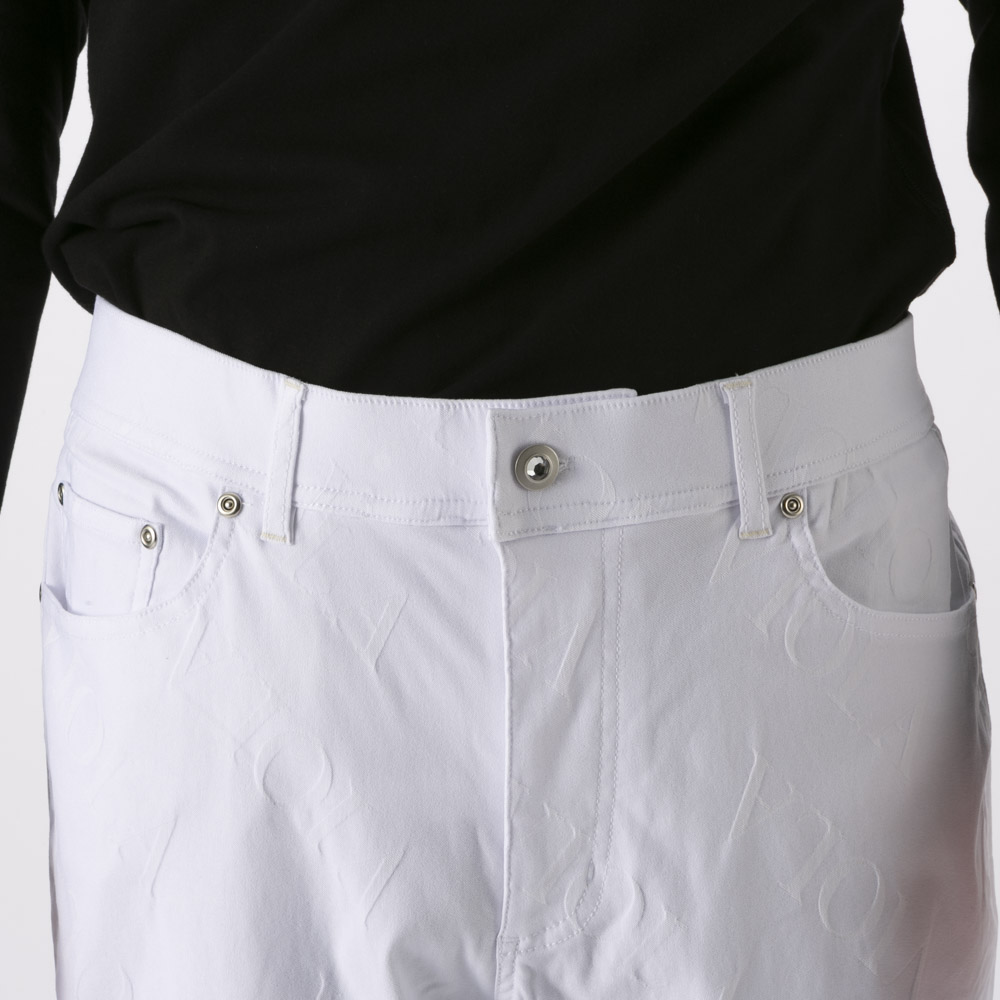 ヴィオラ VIOLA メンズボトムス 総柄ロゴ ストレッチ 5ポケットパンツ L62118【FITHOUSE ONLINE SHOP】