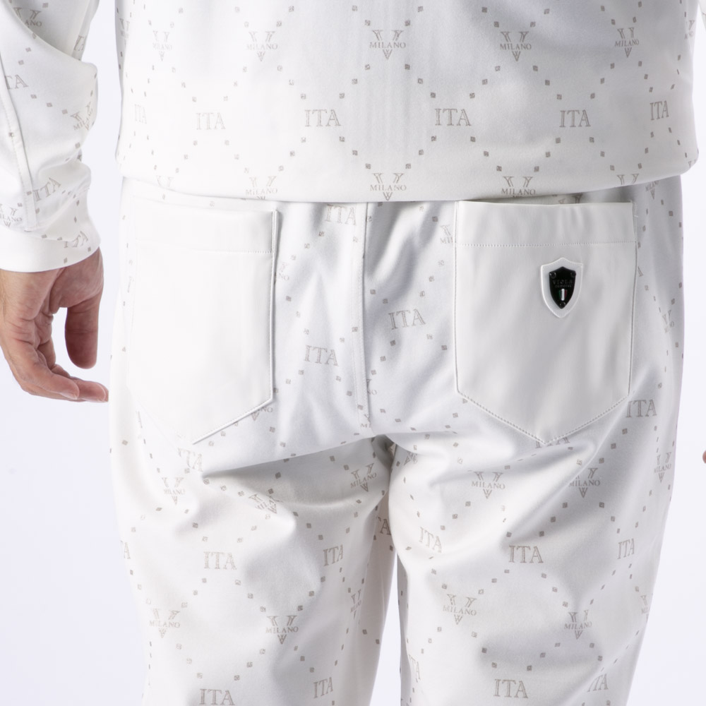 ヴィオラ VIOLA メンズボトムス ストレッチ ロングパンツ 総柄 Y62115【FITHOUSE ONLINE SHOP】