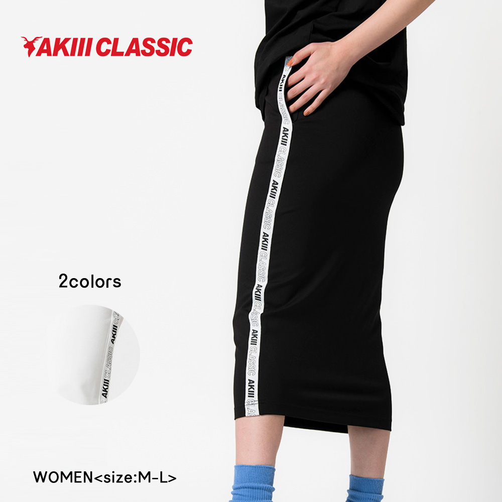アキクラシック AKIIICLASSIC スカート サイドテープロゴ SAK-3131【FITHOUSE ONLINE SHOP】