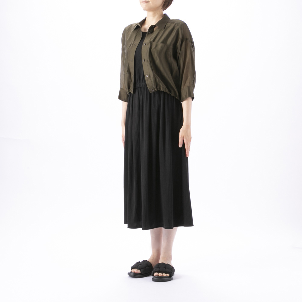 ノアジェ NOA-GE ワンピース シアー×リブ2点スーツ アンサンブル 121-5399-5318/48【FITHOUSE ONLINE SHOP】