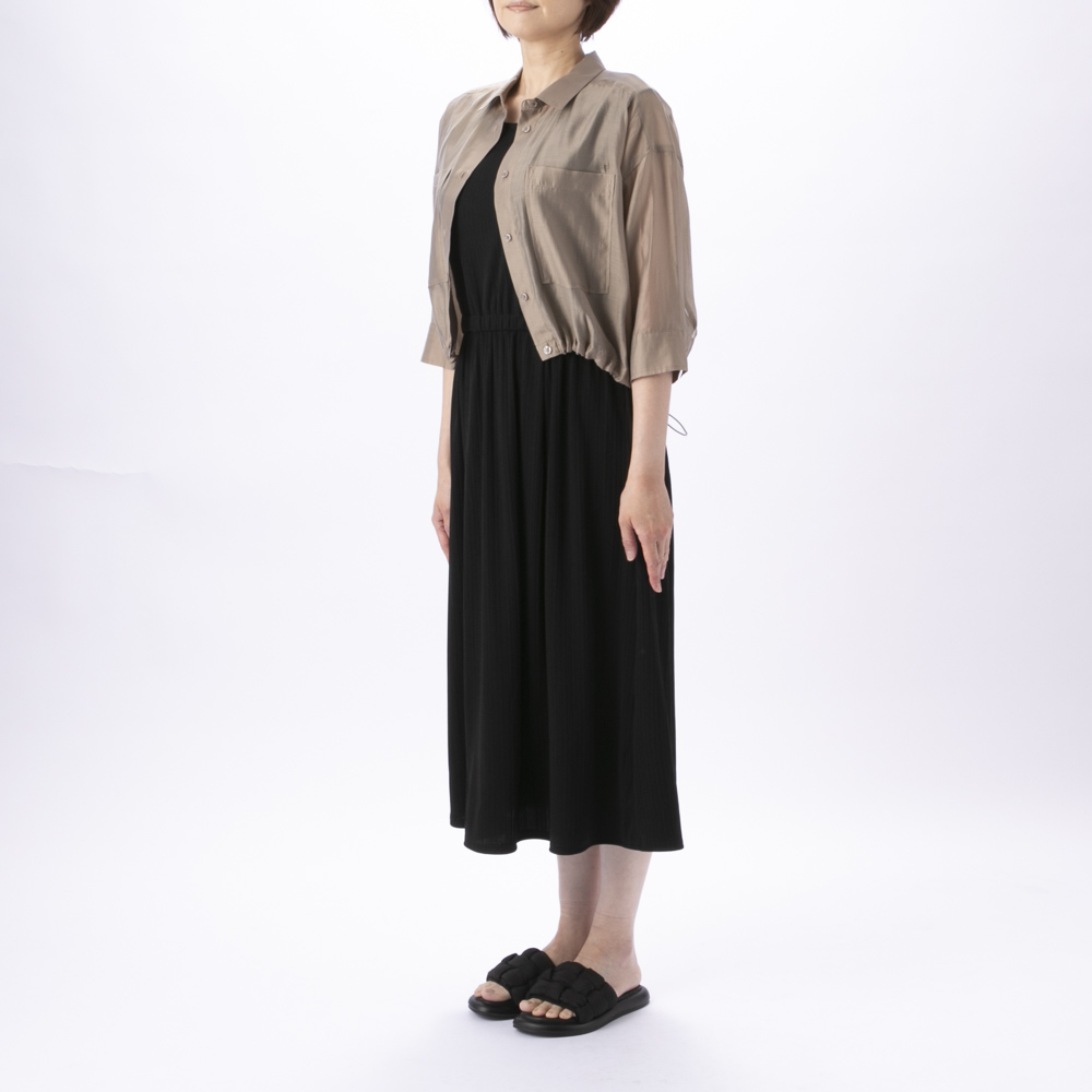 ノアジェ NOA-GE ワンピース シアー×リブ2点スーツ アンサンブル 121-5399-5318/62【FITHOUSE ONLINE SHOP】
