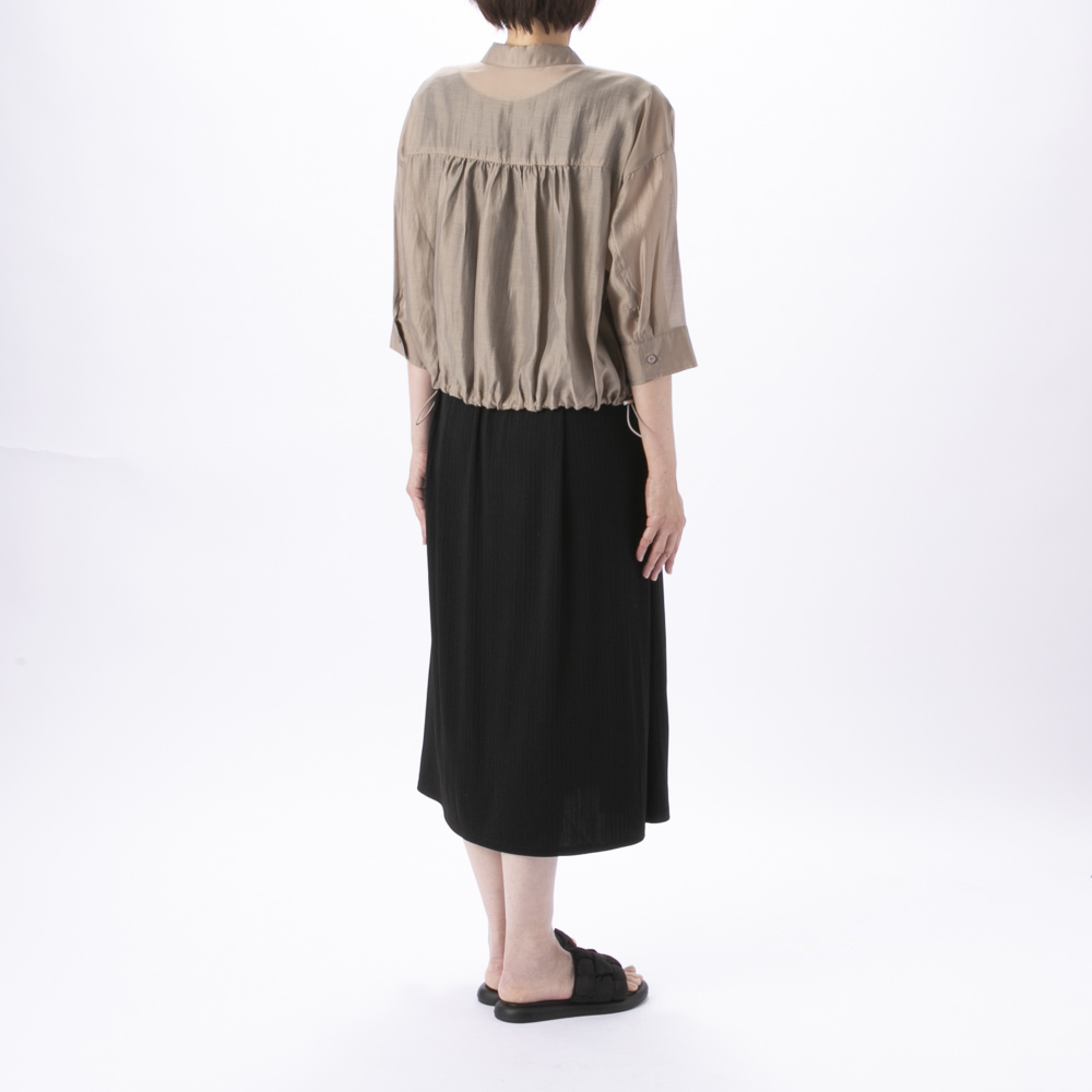 ノアジェ NOA-GE ワンピース シアー×リブ2点スーツ アンサンブル 121-5399-5318/62【FITHOUSE ONLINE SHOP】