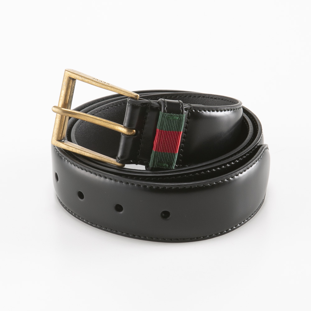 グッチ GUCCI ウェブレザーGLピンループトリコベルト 495125【FITHOUSE