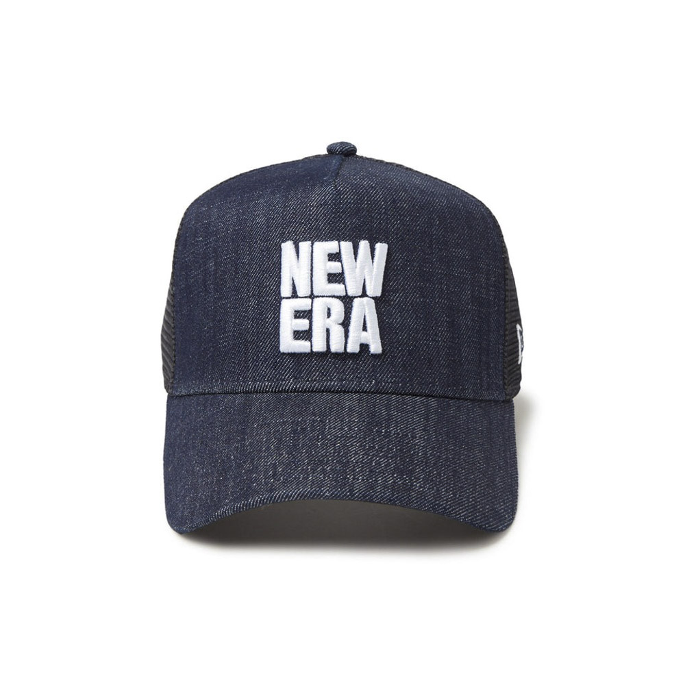 ニューエラ NEW ERA キャップ・帽子 9FORTY A-Frame トラッカー Denim スクエアニューエラロゴ インディゴデニム 14388643【FITHOUSE ONLINE SHOP】
