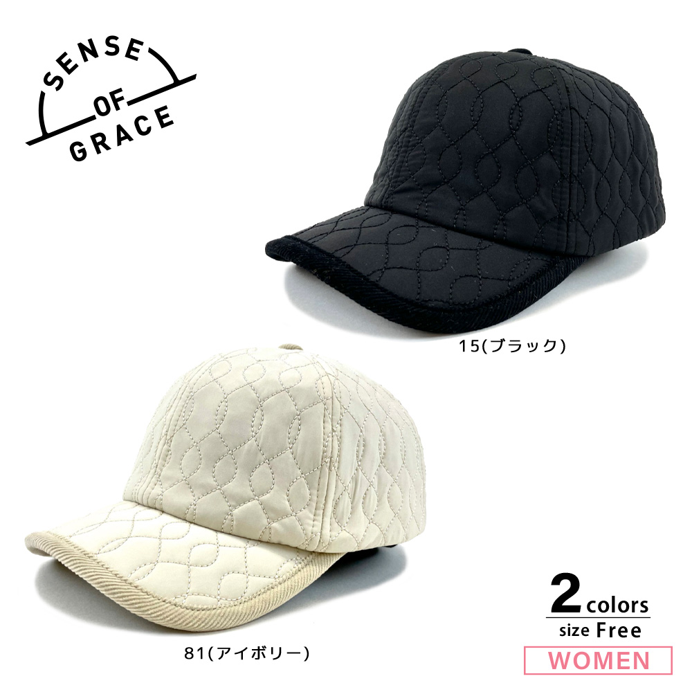 センスオブグレース SENSE OF GRACE 帽子 QUILT CAP FWC312F-GW【FITHOUSE ONLINE SHOP】