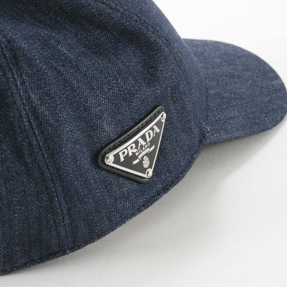 プラダ PRADA キャップ デニムサイド 三角ロゴ ベースボールCAP 1HC274-AJ6【FITHOUSE ONLINE SHOP】