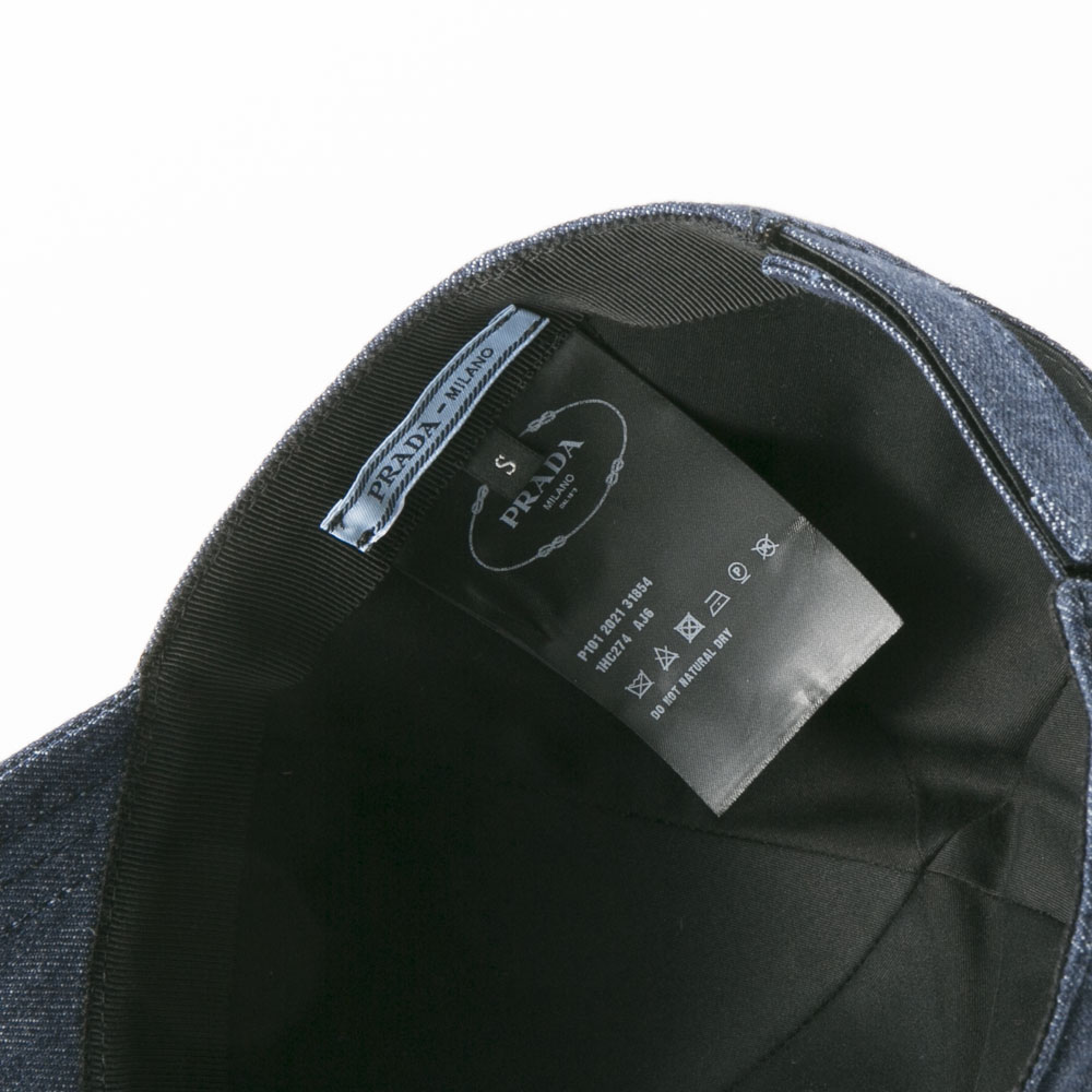 プラダ PRADA キャップ デニムサイド 三角ロゴ ベースボールCAP 1HC274-AJ6【FITHOUSE ONLINE SHOP】