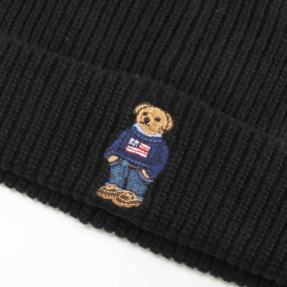 ポロラルフローレン POLO RALPH LAUREN ニット帽 SOLID FLAG BEAR BEANIE ベア ビーニー PC1565【FITHOUSE ONLINE SHOP】