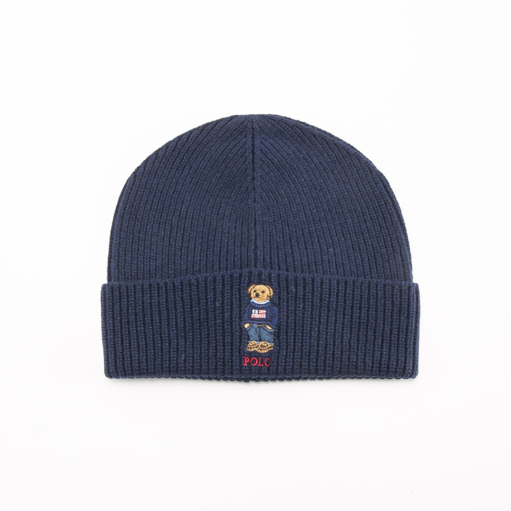 ポロラルフローレン POLO RALPH LAUREN ニット帽 SOLID FLAG BEAR BEANIE ベア ビーニー PC1565【FITHOUSE ONLINE SHOP】