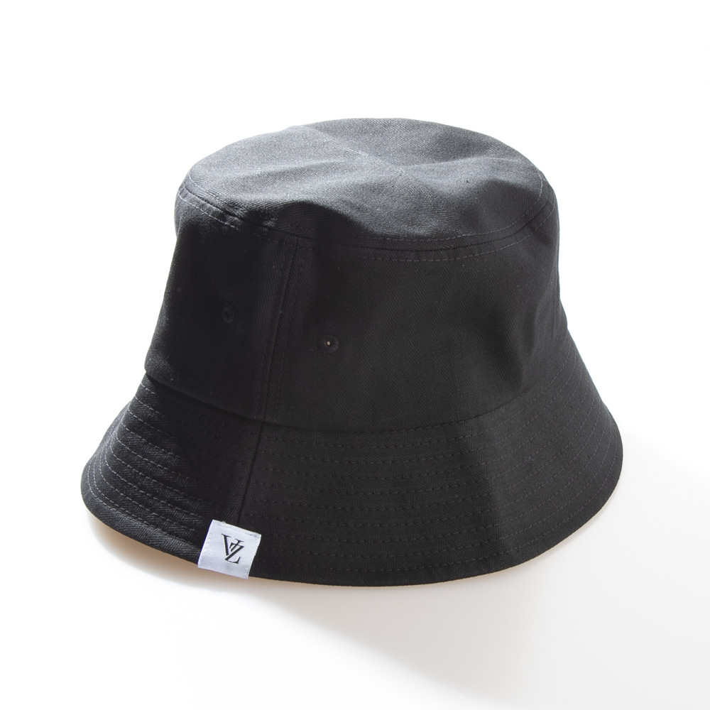 バザール VARZAR 帽子 Herringbone label bucket hat black varzar596【FITHOUSE ONLINE SHOP】