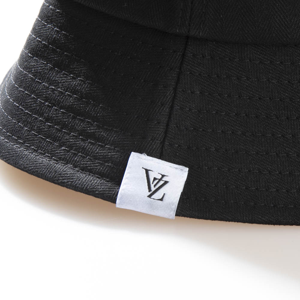 バザール VARZAR 帽子 Herringbone label bucket hat black varzar596【FITHOUSE ONLINE SHOP】