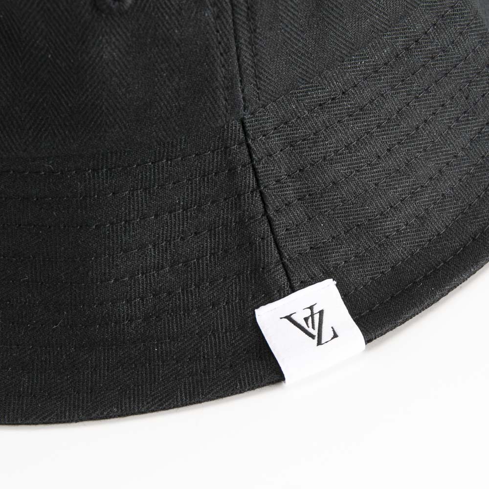 バザール VARZAR ハット・帽子 Herringbone label bucket hat black varzar596【FITHOUSE ONLINE SHOP】