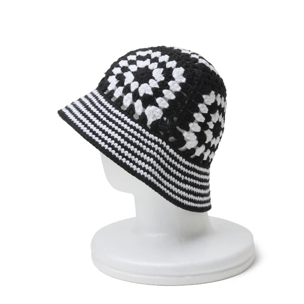 ニューエラ NEW ERA ハット・帽子 CROCHET KNIT BUCKET BLK WHI 14307349【FITHOUSE ONLINE SHOP】