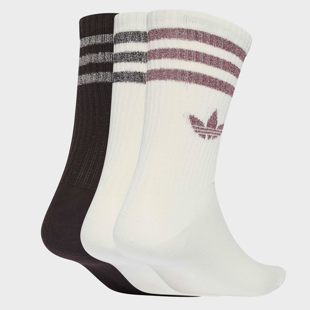 アディダスオリジナルス adidas originals 靴下 スリーストライプス グリッター クルーソックス3足組 KR4214【FITHOUSE ONLINE SHOP】