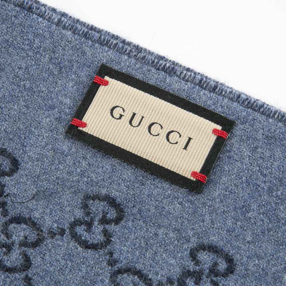 グッチ GUCCI マフラー GG柄 ウール100% ロゴモノグラム シグネチャー