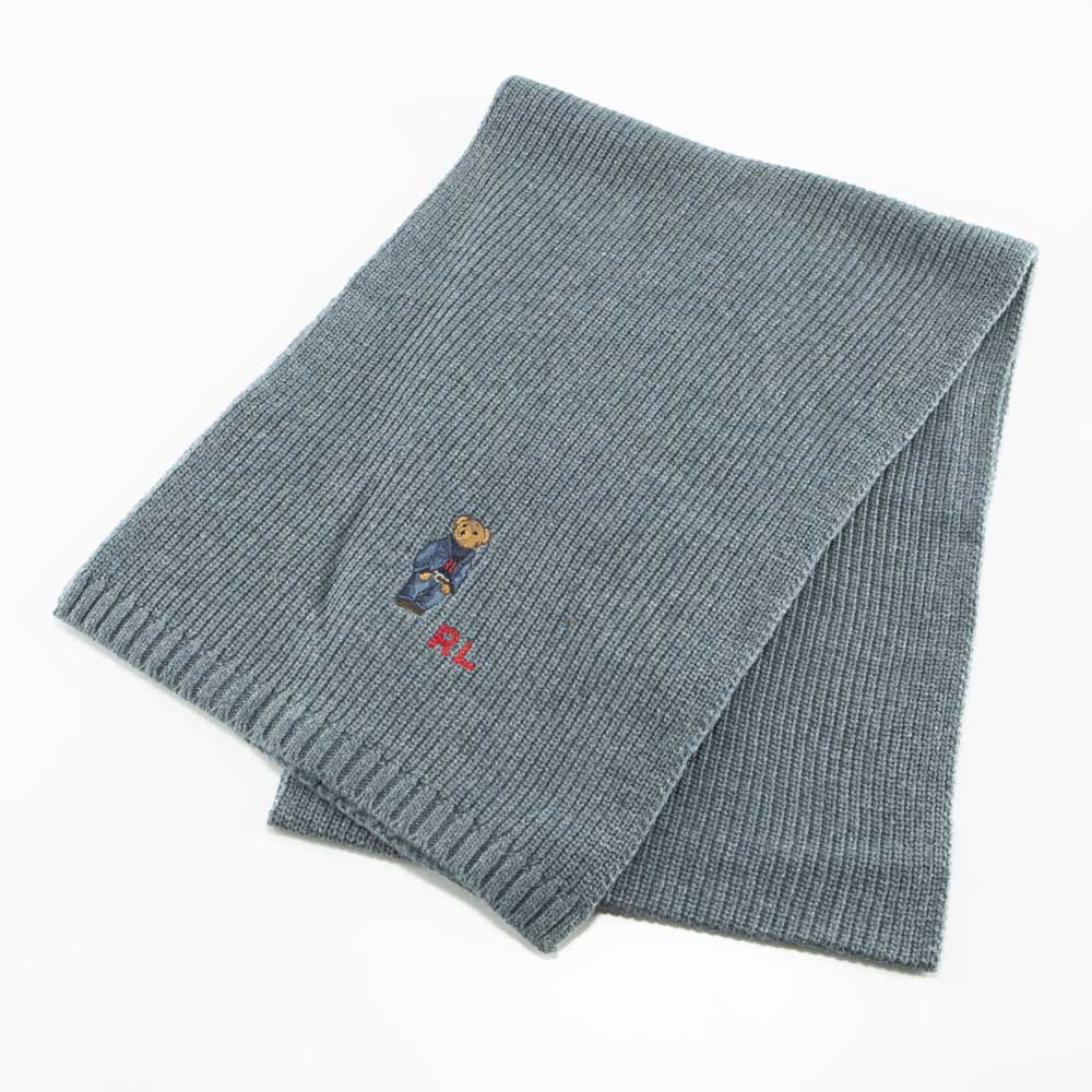 ポロラルフローレン POLO RALPH LAUREN マフラー solid denim bear scarf 31.5×185 PC1034【FITHOUSE ONLINE SHOP】