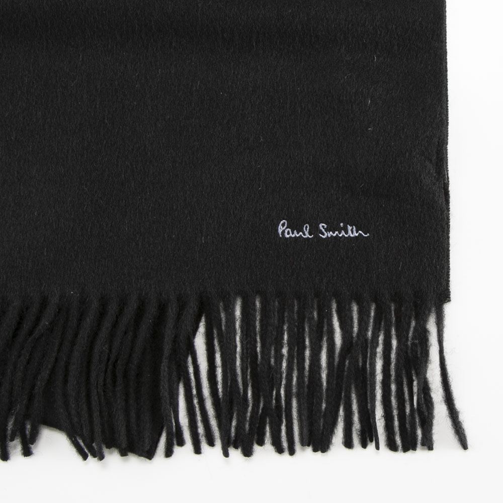 ポールスミス Paul Smith マフラー 無地 ロゴ付き WOOL100％ 180×25cm M1A933D/AS04【FITHOUSE ONLINE SHOP】