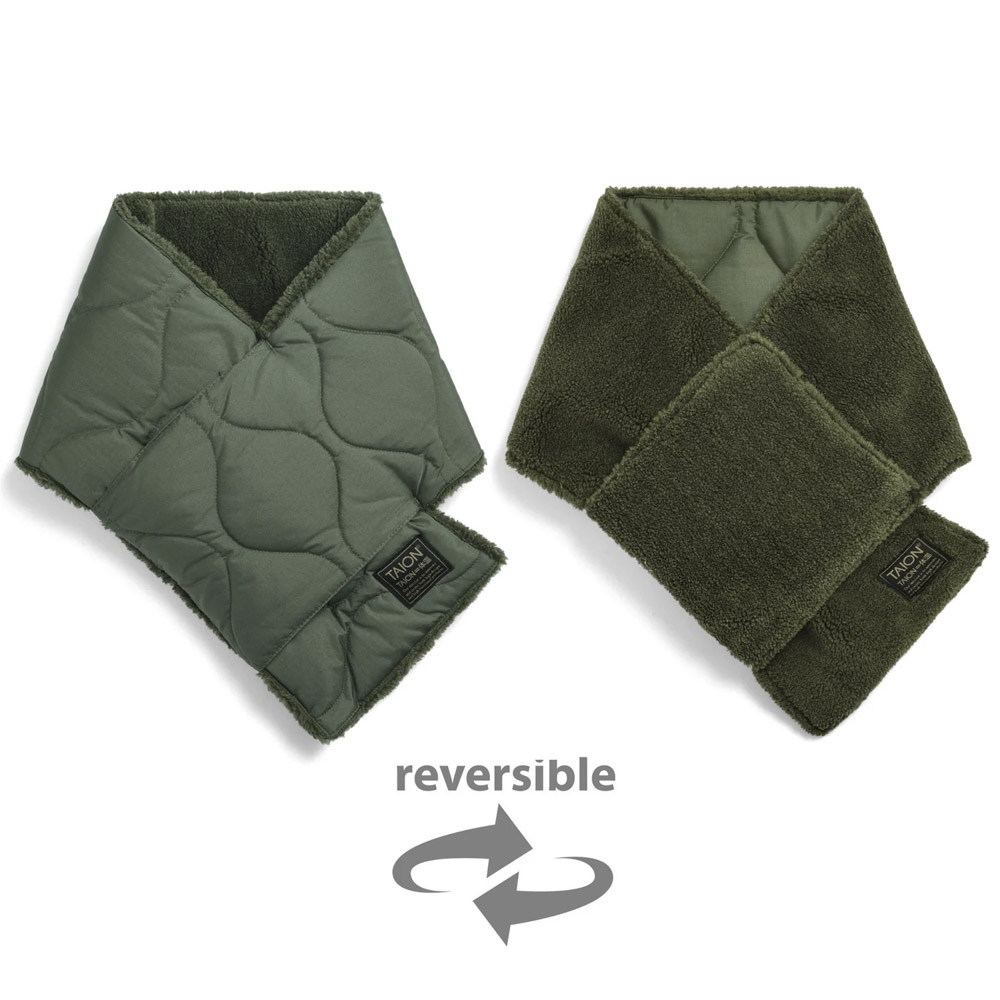 タイオン TAION マフラー MILLITARY REVERSIBLE DOWNSCARF TAION-R201ML-1【FITHOUSE ONLINE SHOP】