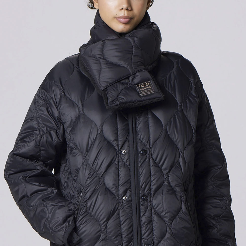 タイオン TAION マフラー MILLITARY REVERSIBLE DOWNSCARF (SOFT SHELL) TAION-R201ALSML-1【FITHOUSE ONLINE SHOP】