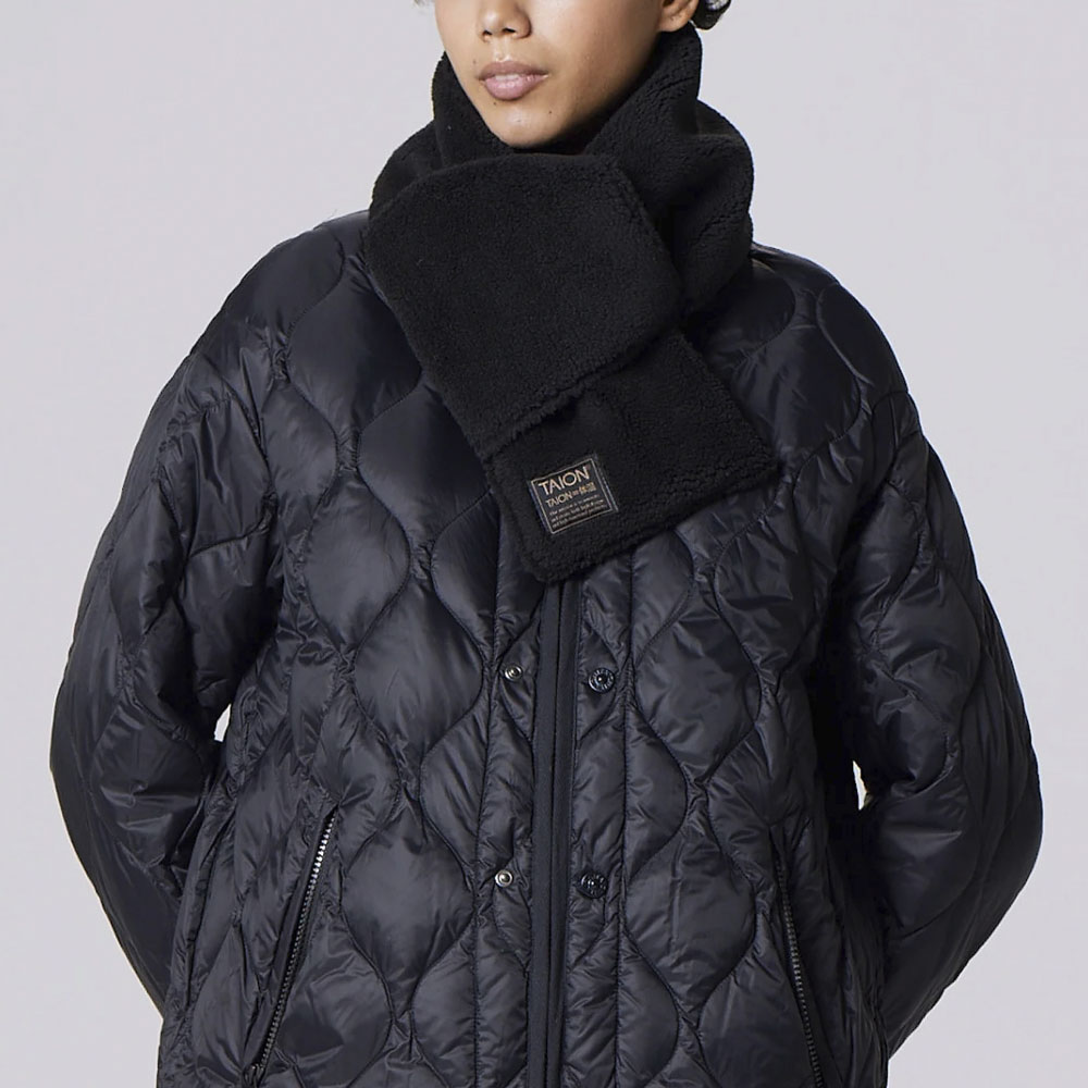タイオン TAION マフラー MILLITARY REVERSIBLE DOWNSCARF (SOFT SHELL) TAION-R201ALSML-1【FITHOUSE ONLINE SHOP】