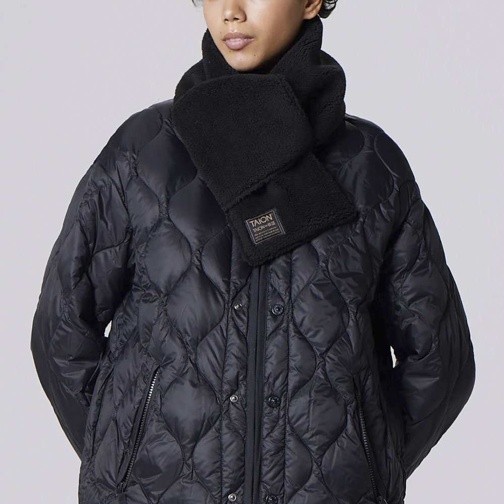 タイオン TAION マフラー MILLITARY REVERSIBLE DOWNSCARF (SOFT SHELL) TAION-R201ALSML-1【FITHOUSE ONLINE SHOP】