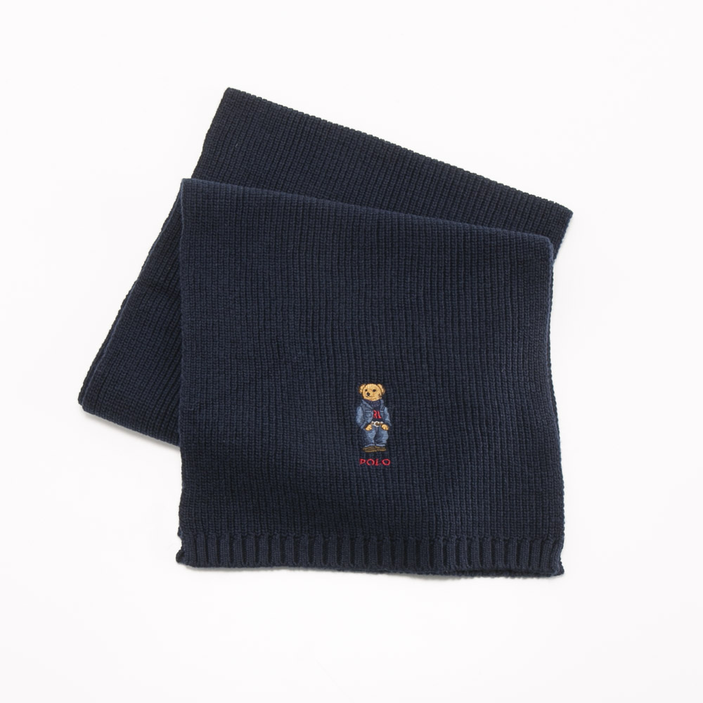 ポロラルフローレン POLO RALPH LAUREN マフラー SOLID DENIM BEAR SCARF PC1464【FITHOUSE ONLINE SHOP】