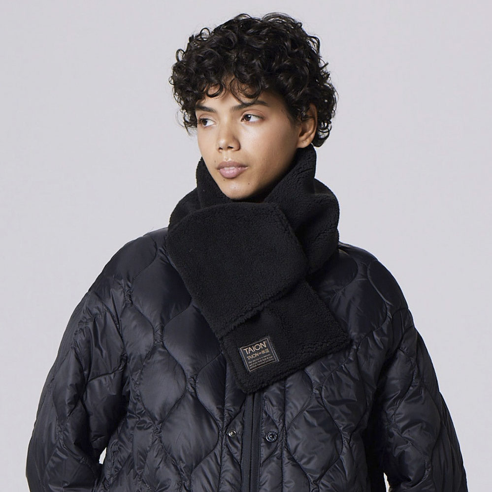 タイオン ミリタリー リバーシブル ダウンマフラー ソフトシェル TAION-R201ALSML-1【FITHOUSE ONLINE SHOP】