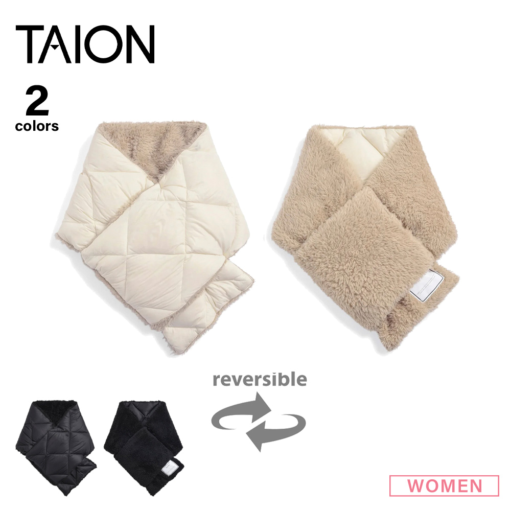 タイオン TAION マフラー REVERSIBLE CUTY DOWN SCARF TAION-R201CI【FITHOUSE ONLINE SHOP】