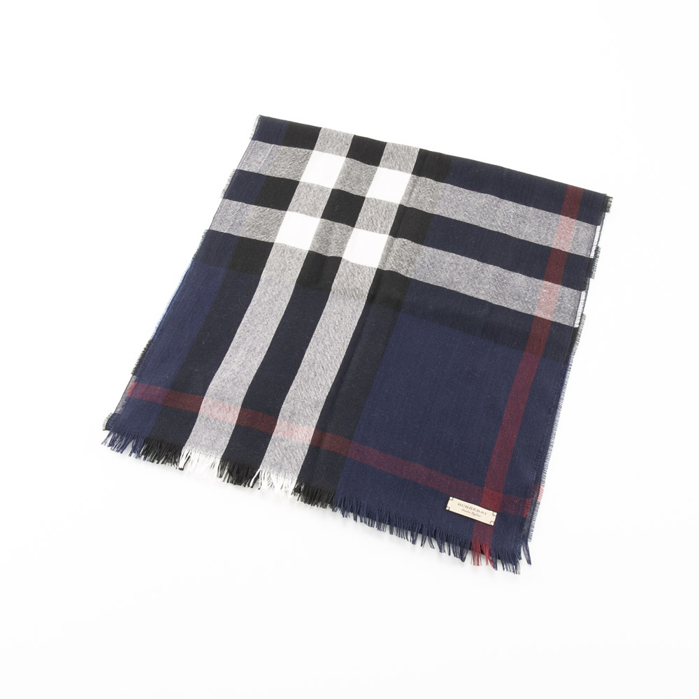 BURBERRY マフラー カシミヤ混 デカロゴ BURBERRY マフラー カシミヤ混 デカロゴ（バーバリー BURBERRY