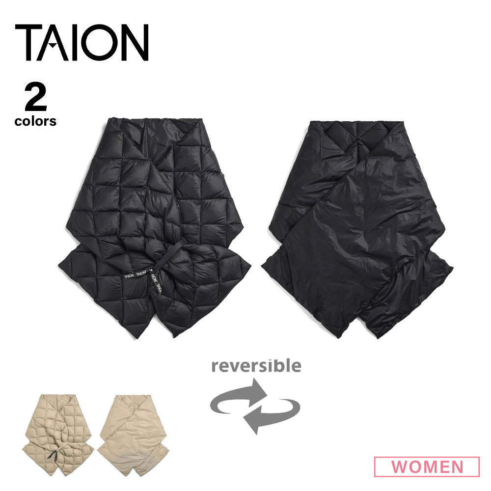 タイオン TAION ストール REVERSIBLE DOWN STOLE TAION-R201CI2-STL【FITHOUSE ONLINE SHOP】