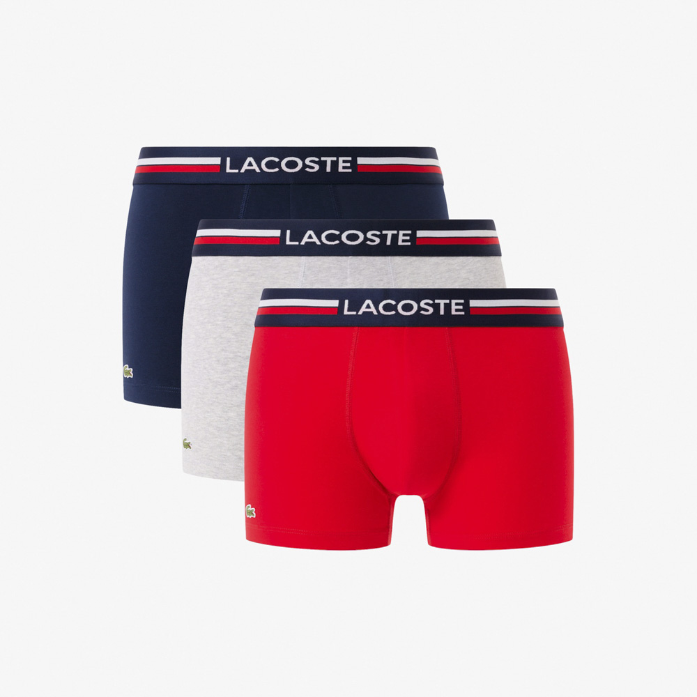 ラコステ LACOSTE アンダーウェア・下着 3パック ストレッチ コットン トランクショーツ 5H2390-10【FITHOUSE ONLINE SHOP】