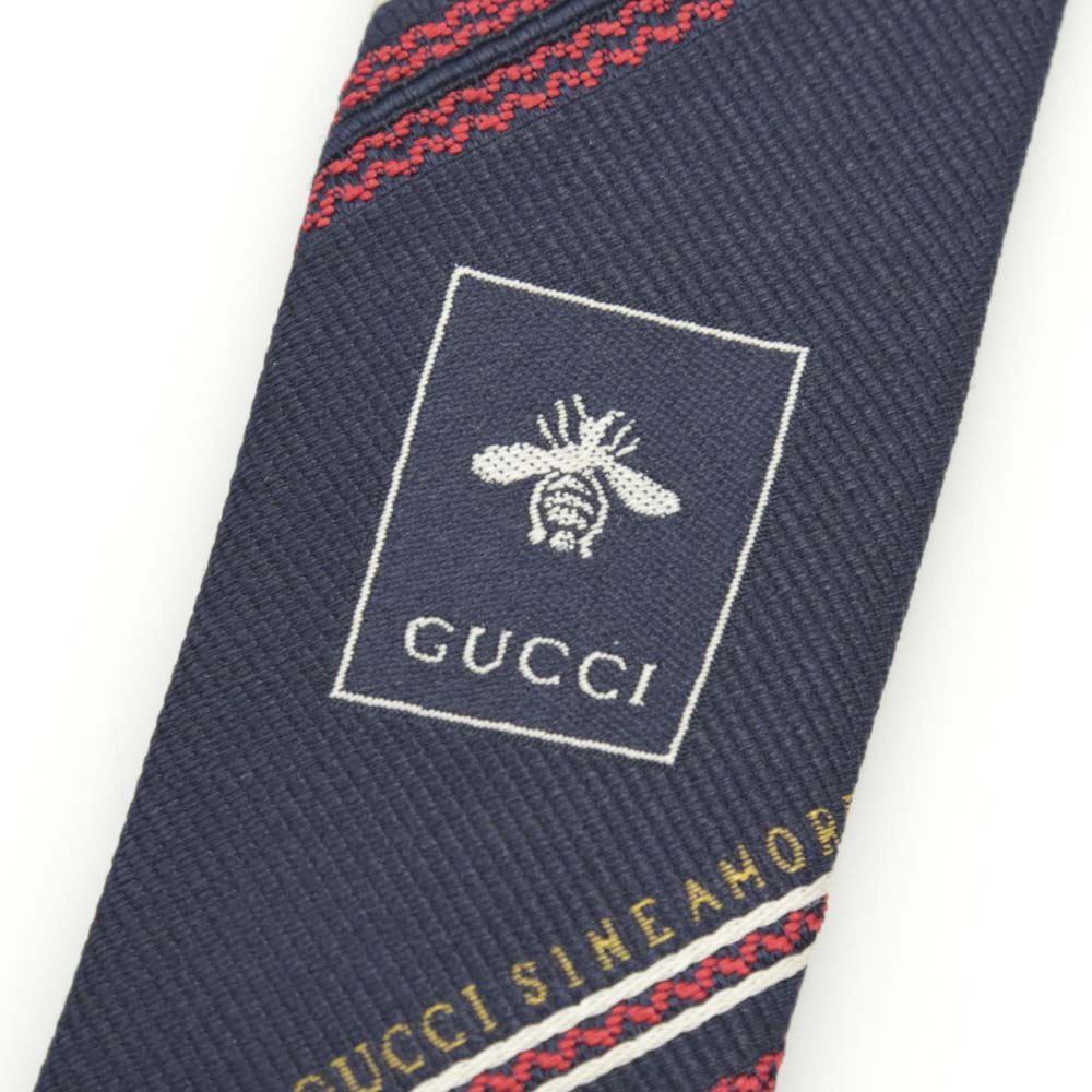 グッチ GUCCI ネクタイ 斜めストライプ7.0CM 597105 SINEAMORE 