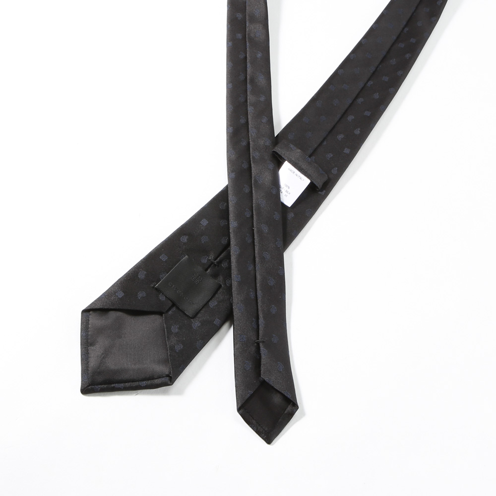 ジバンシィ GIVENCHY ネクタイ 大剣幅約8cm ドットロゴ J4617【FITHOUSE ONLINE SHOP】