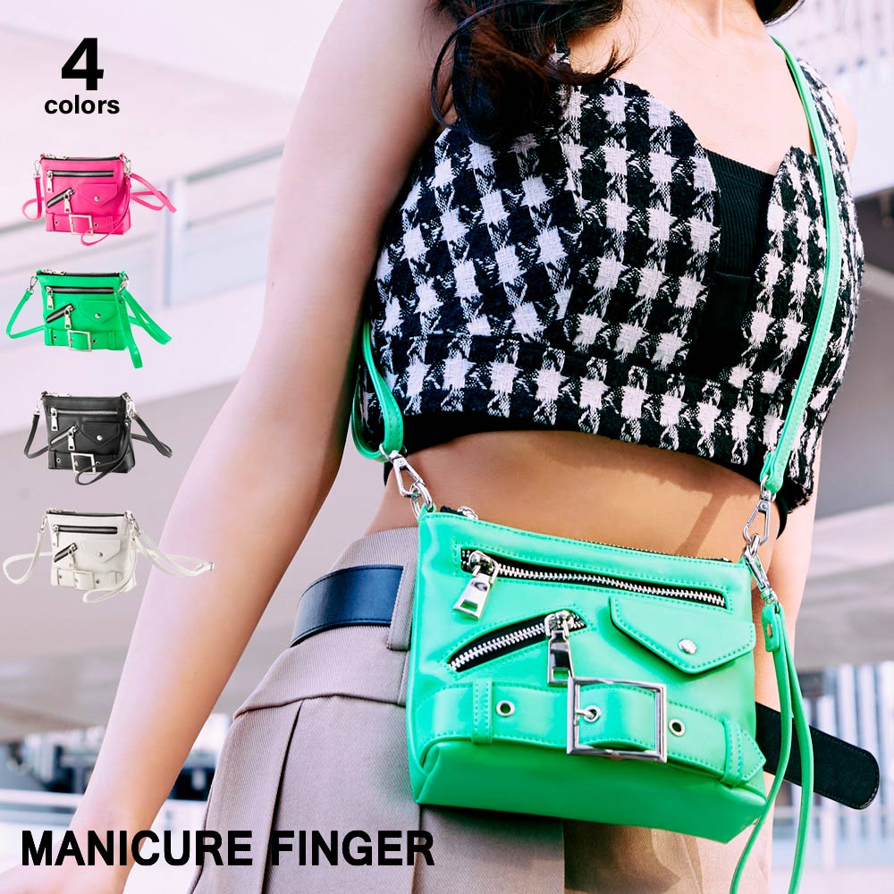 マニキュアフィンガー MANICURE FINGER ライダースミニショルダーバッグ XKB(1291a)【FITHOUSE ONLINE SHOP】