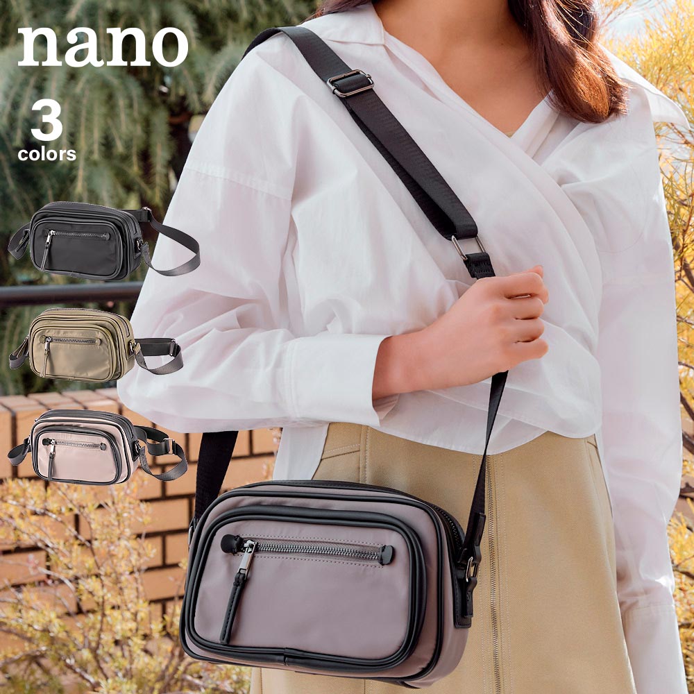 ナノ nano ナイロンスクエアショルダーバッグ LB230141【FITHOUSE ONLINE SHOP】