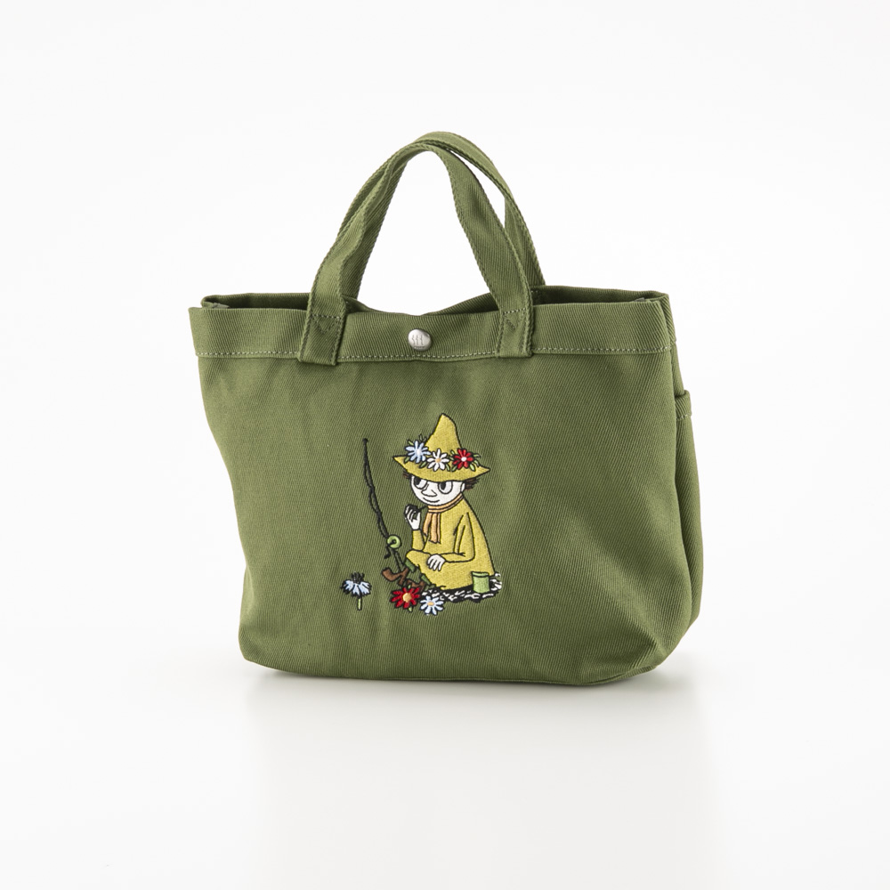 ムーミン Moomin ハンド・トートバッグ リトルミイとスナフキンのリッチな刺繍がポイントのミニトートバッグ RMCK-01S【FITHOUSE ONLINE SHOP】