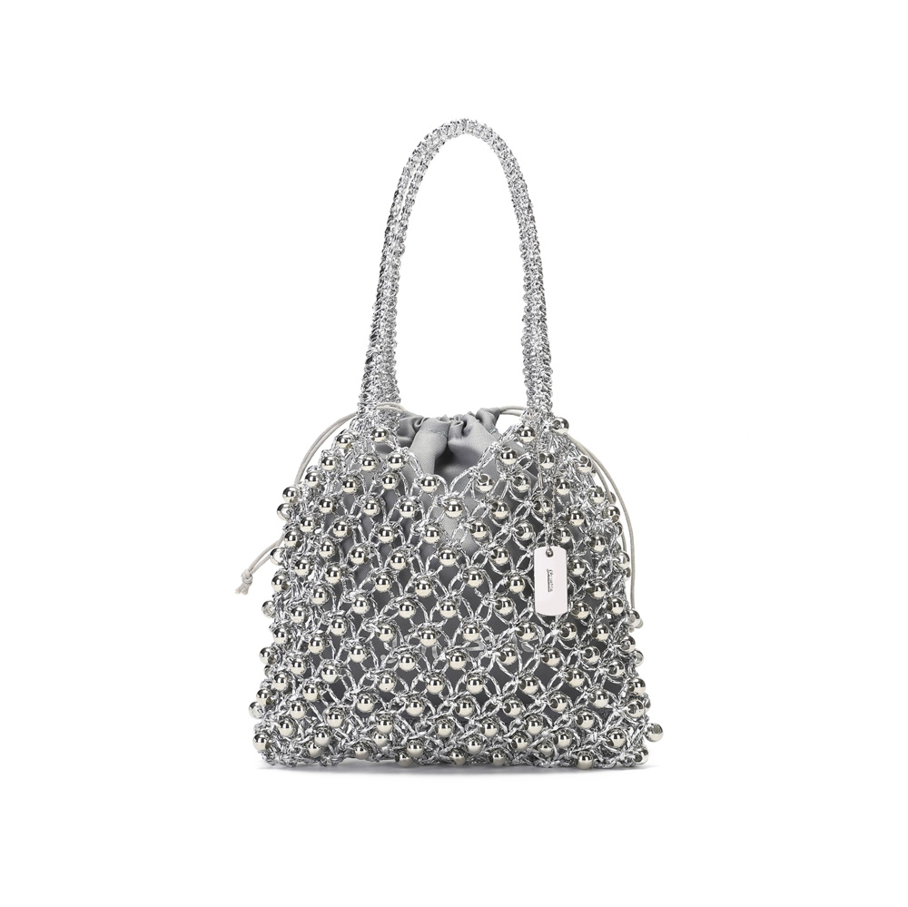 ジュエティ jouetie ロゴ巾着付き ビーズ編み ハンドバッグ JUT-82130B【FITHOUSE ONLINE SHOP】