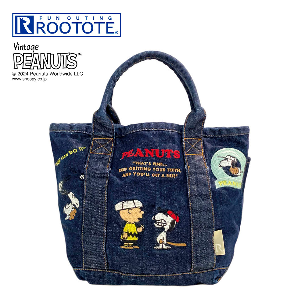 ルートート ROOTOTE ハンド・トートバッグ IP.デリ.デニム.Peanuts-7R BASEBALL 826402【FITHOUSE ONLINE SHOP】