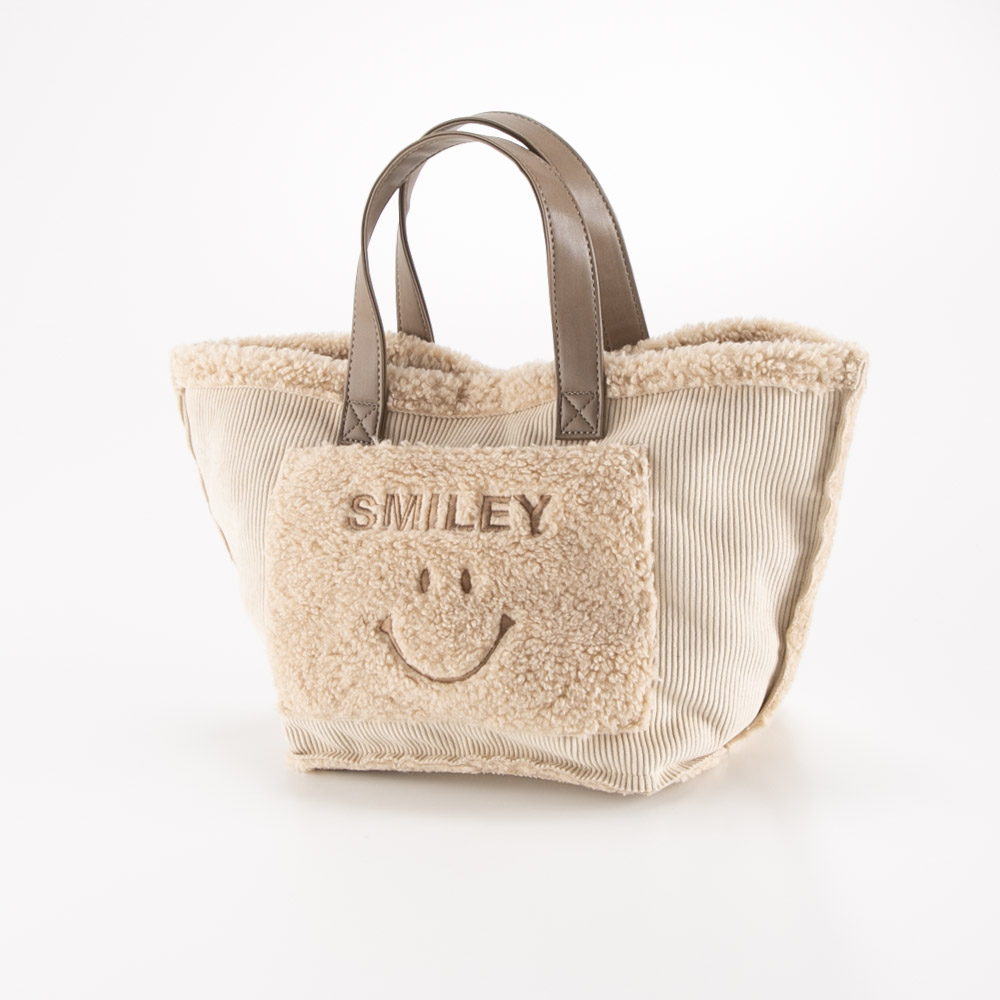 クーコ COOCO ハンド・トートバッグ SMILEY/コーデュロイ 刺繍 トートバッグ 23531-11706【FITHOUSE ONLINE SHOP】