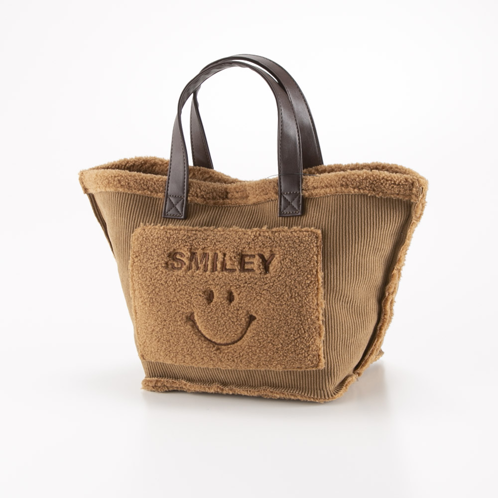 クーコ COOCO ハンド・トートバッグ SMILEY/コーデュロイ 刺繍 トートバッグ 23531-11706【FITHOUSE ONLINE SHOP】